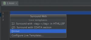 webstorm使用emmet语法